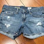 AG Adriano Goldschmied  Women’s The Carrie Raw Hem Jean Shorts Size 26 Photo 0
