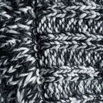 Black and White Knit Poncho wrap with Fringe Very Nice and Soft One Size Photo 5