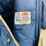 Vintage COMFY Goose Down Long Puffer Coat Blue Belted Seattle USA 70s 80s Size L Photo 12