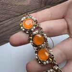 Kate Spade Orange Rhinestone Faux Pearl Gold Tone Necklace Bella Fleur Photo 5