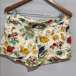 J.Crew  High Waist Cream Tropical Print Shorts Photo 2