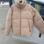 Tahari NWT  Rib Quilt Tan Puffer Jacket XL Photo 7