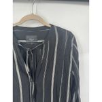 Rails Striped Stephanie Shirt Dress Women Small Black Button Front Long Sleeve Photo 8