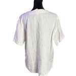 Chico's Vintage  White Linen Top Size 1‎ Medium Button Down Minimalist Coastal Photo 5
