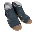 Rockport Cobb Hill Jana Leather Gray Perforated Cork Wedge Sandals Women's Sz 8 Photo 0