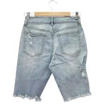 Mustard Seed Distressed Bermuda Shorts Size Small Light Wash Frayed Denim Cutoff Photo 2