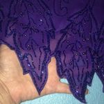 Morgan Taylor Evening dress silk beaded long sleeve V-neck vintage size 8 Photo 5