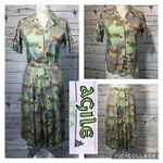 Vintage AGILE tropical Blouse & skirt set both size 12 Photo 1