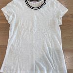 Goldie Tipped Ringer Tee white black size small Photo 2