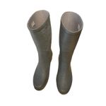 UGG  Wilshire Rain‎ Mid-Calf Boots Women Size 7 Gray Logo Embossed Wellies FLAW Photo 1