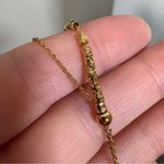 Minimalist Liquid Gold Tone Necklace Extra Long Lariat Dressy Formal Costume Photo 1