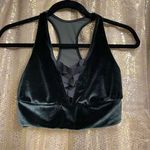 Victoria's Secret Sport Dark Green Velvet Criss Cross Sports Bra, M Photo 0