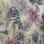 J. Jill purple green floral linen blend open knit breathable top size small Photo 15