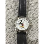 Disney Time Works Mickey Mouse Watch Womens Stainless Steel Back Genuine Leather Photo 3