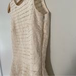 Parker  Ivory Silk and Lace Peplum top size Small Photo 4