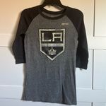 CCM LA Kings | Grey Black 3/4 Sleeve Top Size Small Gray Photo 0