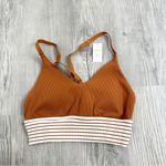 Aerie OFFLINE By Ribbed Scoop Sports Bra Caramel NWT size XS Photo 2