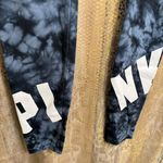 PINK - Victoria's Secret  High Waist Blue Black Tie Dye Logo Yoga Leggings Small Photo 2