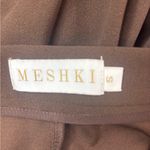 Meshki  S High Waisted Flare Tall Mocha Ponte Trouser Pants Photo 8