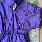 Vintage Winter Spirit purple reversible fleece lined toggle waist coat, size M/L Size L Photo 1