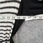 Studio One  Knit Dress S Black White Diamond Striped Belted Stretch Work Career Photo 6