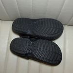 Crocs  Black Floral size 7 women’s Clogs fur inside Photo 4