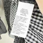 J.Crew  Black White Smocked Gingham Mini dress Ruffle Sleeves Small NEW Photo 5