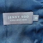 Jenny Yoo Collection Dress 0 Blue Empire Tie Back V-Neck Pleated Above Knee Photo 10