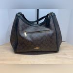 Coach  Kristy Signature Brown with Black Trim Shoulder Bag/Tote NWOT Photo 5