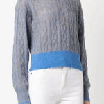 Veronica Beard Mohair & Alpaca Riola Cable-Knit Sweater Size Medium Photo 0