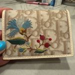 Christian Dior 2000s Paris Monogram Embroidered Floral Wallet Cardholder Photo 0