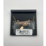 Coach Open Circle Necklace Tea Rose Stud Earrings Set NWT Photo 2