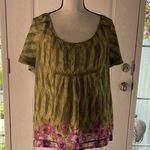 DKNY Jeans Top, EUC Women’s Size Large Green Photo 0