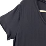 Cloth & Stone Anthropologie NWOT Black V-Neck Rayon Top Photo 4