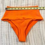 l*space L* Poppy Pointelle Rib Desi Bikini Bottom in Orange Small NWOT Photo 6