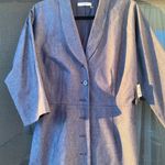 Liz Claiborne NWT Deadstock Blue power suit Button Up dress 10 Photo 1
