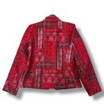Molly & Maxx Red Tapestry Jacket M Boho Festival‎ Zip Up Ethnic Print Blazer Size M Photo 1
