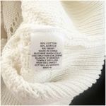 Rye Grass Cropped Cardigan Crochet Cable Knit Sweater Size Medium White V Photo 9