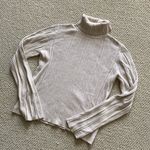 Liz Claiborne Tan Turtleneck Sweater Pullover Shirt Ribbed Soft Stretchy Size M Photo 1