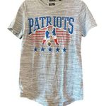 NFL  Apparel Patriots Grey Logo Long Length Tee Size Small Photo 0