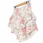 NWT MOTHER Denim The Ruffle Tiered Mini Skirt Floral Aloha Print Size 26 | 2 NEW Pink Photo 7