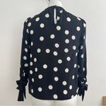 Haute Monde Polka Dot Women's blouse Top - Black and White SMALL Photo 6