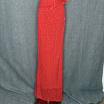 Mac Duggal Ieena for Red Sequin One Shoulder Cut Out Gown Size 2 Photo 4