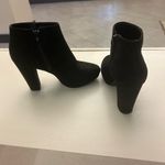 Booties Chic Black Ankle see pictures for size. Cannot read but I think 6 1/2 Photo 2