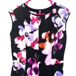 Maggie London Size 10 Dress Black‎ Floral Print Sleeveless Mini Fitted Bodycon Black Photo 2