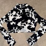 Boutique Willow  Cow print Cropped Shirt Photo 0
