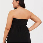 Torrid black tube top size 3 3x black rhinestone middle sexy strapless top fall Photo 2