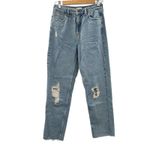 Urban Outfitters BDG Pax High Rise Light Wash Distressed Raw Hem Ankle Jeans 27 Photo 1