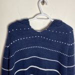 John + Jenn striped navy white combo cropped sweater hoodie size S Photo 39