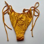 Monica Hansen Beachwear Miami Vice String Bikini Bottom Yellow Size Small NEW Photo 4